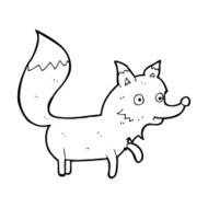 cartoon wolf cub N22