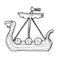 Cartoon Viking Ship N45