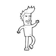 cartoon loudmouth man N14