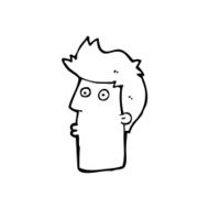 cartoon surprised man N192