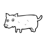 cartoon little dog N138