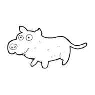 cartoon happy little dog N14