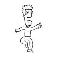 cartoon shrieking man N25