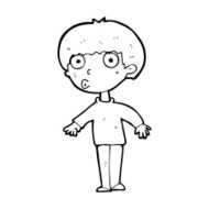 Cartoon Surprised Boy N43