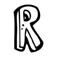 cartoon letter N234