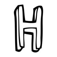 cartoon letter N239