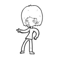 cartoon woman pointing N293