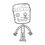 cartoon funny robot N117