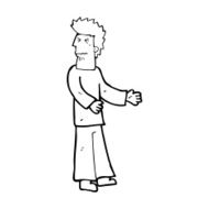 cartoon disgusted man N13