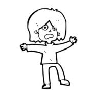 cartoon scared person N14