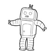 cartoon funny robot N118