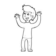 cartoon happy man N672