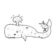 Cartoon Whale N124