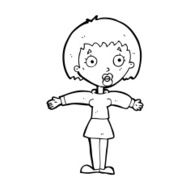 cartoon shocked woman N137
