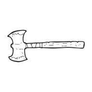 cartoon double sided axe N27