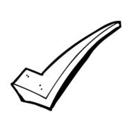 cartoon positive tick symbol N14