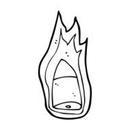 cartoon flaming bullet N18
