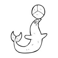cartoon performing seal N15