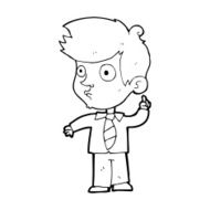 cartoon boy asking question N38