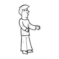 cartoon curious man N99