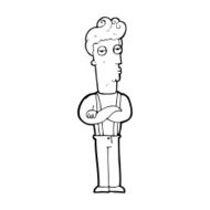 cartoon unimpressed man N13