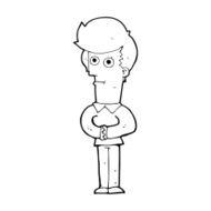 cartoon man staring N15