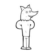 cartoon wolf man N80