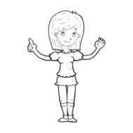 cartoon woman explaining idea N17