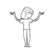 cartoon intelligent woman N27