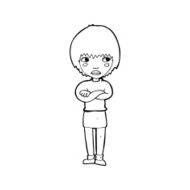 cartoon annoyed woman N263