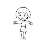 cartoon amazed woman N15