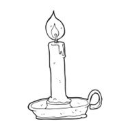 cartoon old candlestick N7