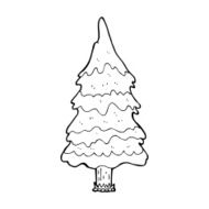 cartoon snowy tree N14
