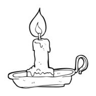 cartoon old candlestick N8