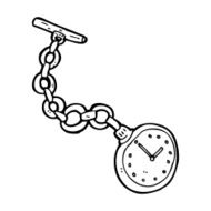 Cartoon Old Pocket Watch N16