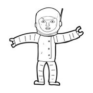 cartoon space man N45