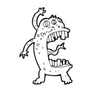 cartoon crazy monster N44