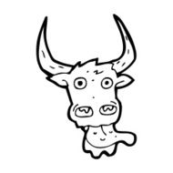 Cartoon Cow Face N12