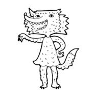 cartoon wolf girl N10
