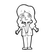 cartoon friendly business woman N13