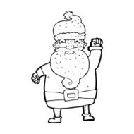 cartoon angry santa claus N27