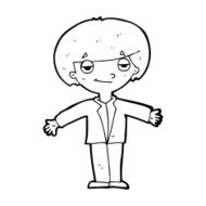 cartoon smug boy N14