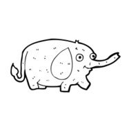 cartoon funny little elephant N10