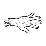 gross severed hand cartoon N9