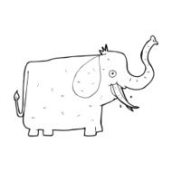 cartoon happy elephant N20