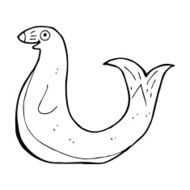 cartoon happy seal N28