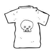 cartoon skull tee N20