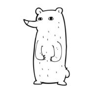 funny cartoon bear N93