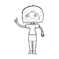cartoon woman with idea N357