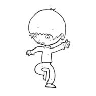 cartoon panicking man N28